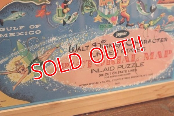 画像4: ct-200101-53 Walt Disney's / 1960's Pictorial Map Puzzle