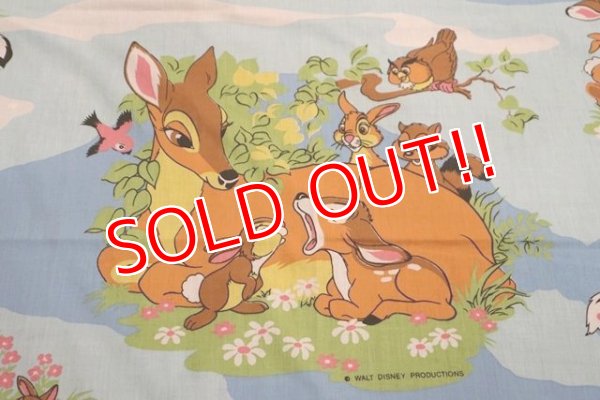 画像3: ct-200201-74 Bambi / 1970's Flat Sheet (Twin)