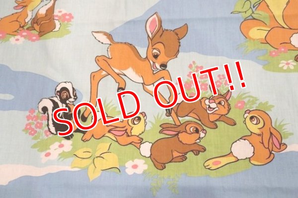 画像4: ct-200201-74 Bambi / 1970's Flat Sheet (Twin)