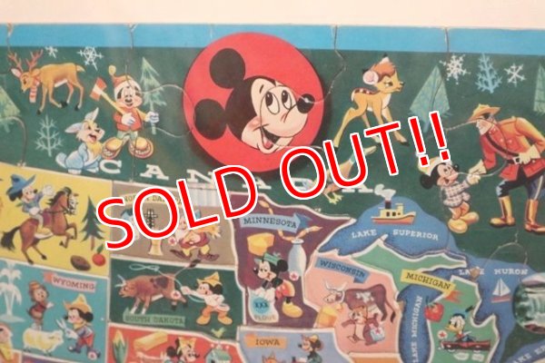 画像2: ct-200101-53 Walt Disney's / 1960's Pictorial Map Puzzle