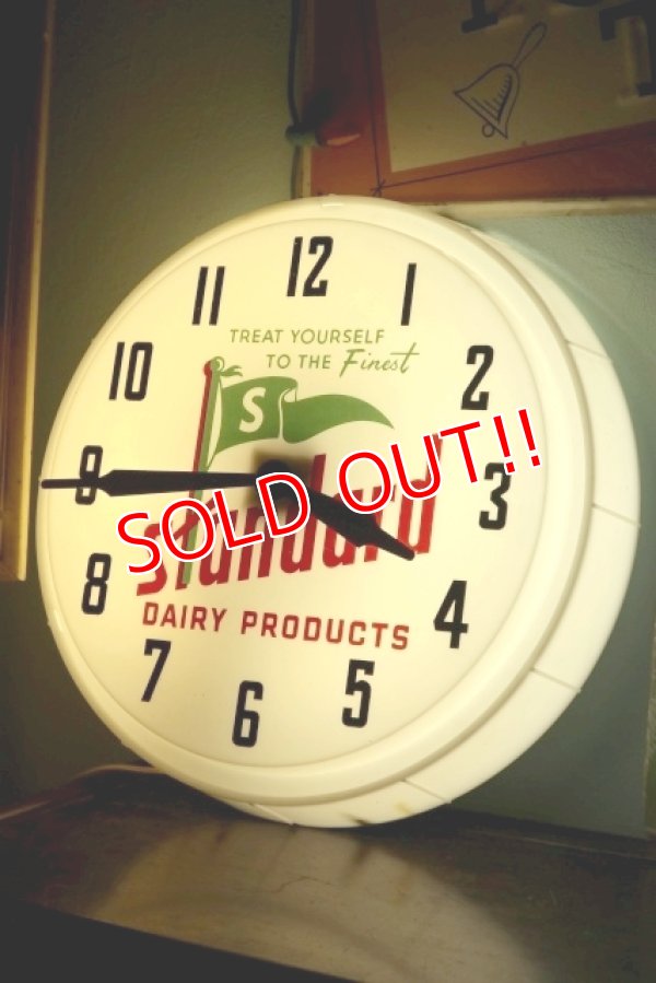 画像2: dp-200301-05 STANDARD Dairy Products / Vintage Light-Up Sign Clock