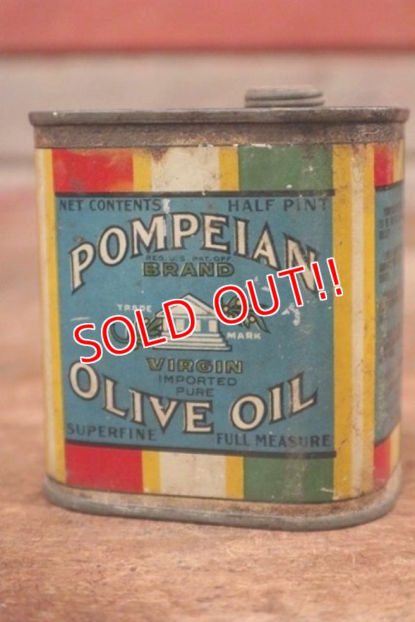 画像1: dp-200301-16 POMPEIAN / Vintage OLIVE OIL Can