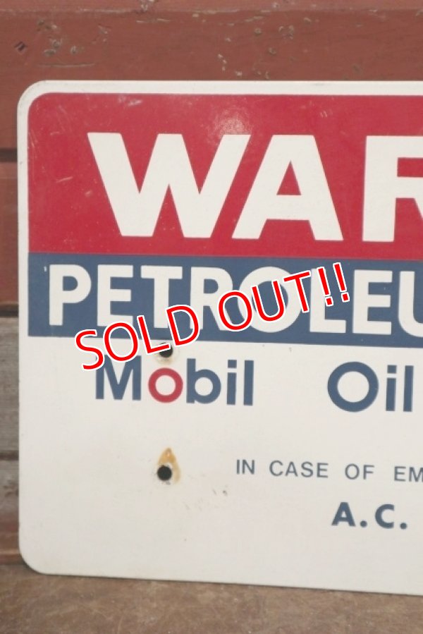画像2: dp-200301-49 Mobil Oil Corporation / WARNING Sign