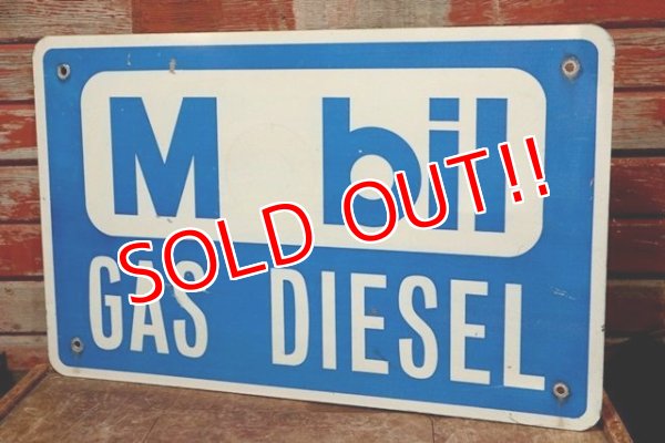 画像1: dp-200301-50 Mobil / GAS DIESEL Sign