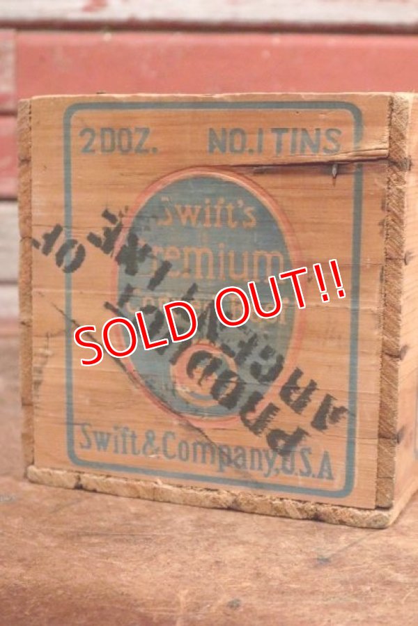 画像4: dp-200301-29 Swift's Canned Meats / Vintage Wood Box