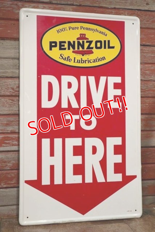 画像1: dp-200301-57 PENNZOIL / 1966 Metal Sign