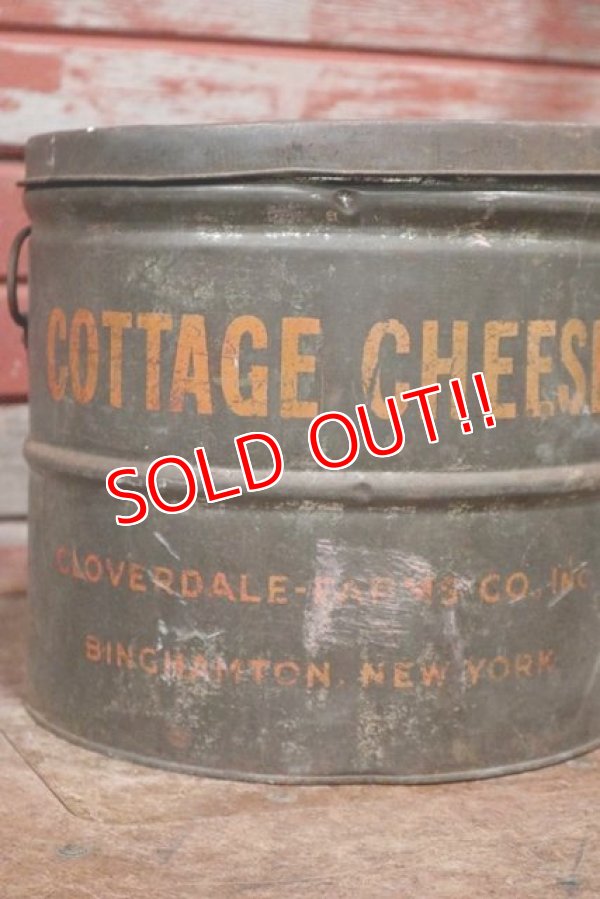 画像2: dp-200401-07 CLOVERDALE-FARM CO.,INC / Vintage Cottage Cheese Can