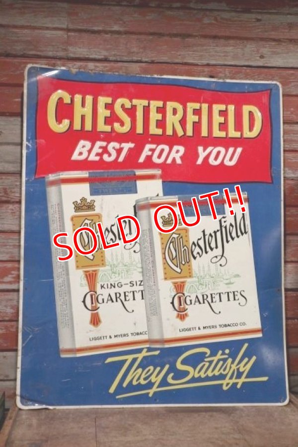 画像1: dp-200403-05 CHESTERFIELD / 1950's Metal Sign