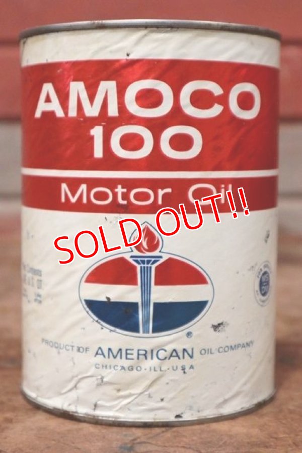 画像1: dp-200403-20 AMOCO / Amoco 100 1QT Motor Oil Can