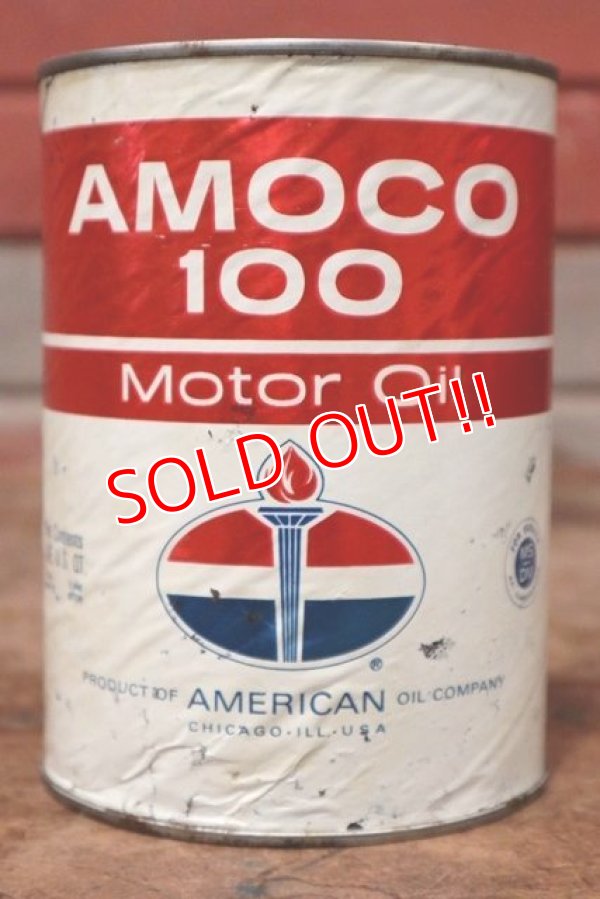 画像1: dp-200403-20 AMOCO / Amoco 100 1QT Motor Oil Can