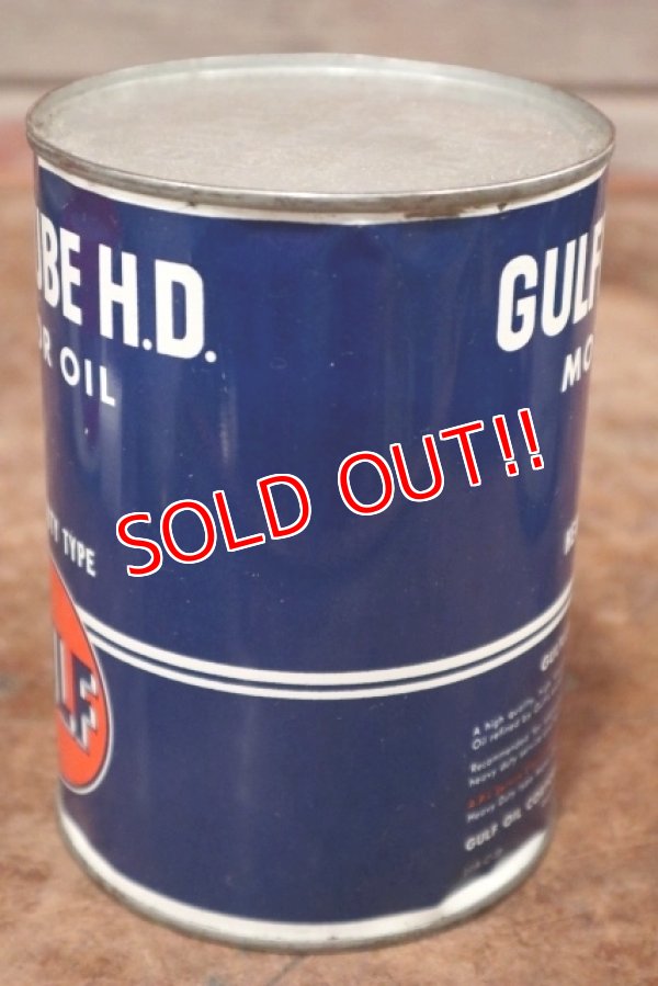 画像4: dp-200403-17 GULF / 1940's-1950's GULFLUBE H.D. 1QT Motor Oil Can