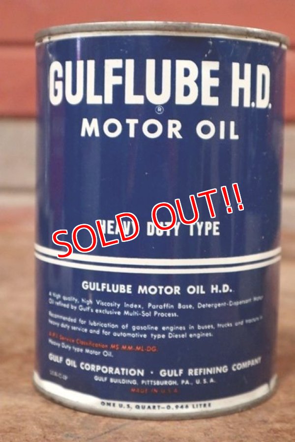 画像3: dp-200403-17 GULF / 1940's-1950's GULFLUBE H.D. 1QT Motor Oil Can