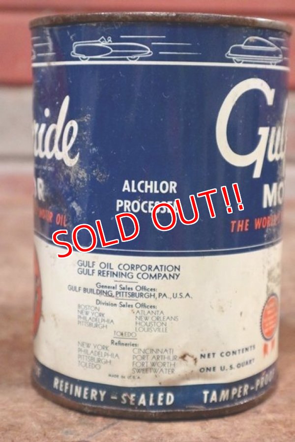 画像5: dp-200403-16 GULF / 1940's-1950's Gulfpride 1QT Motor Oil Can