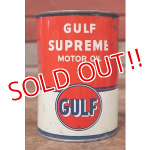 画像: dp-200403-18 GULF / 1960's GULF SUPREME 1QT Motor Oil Can