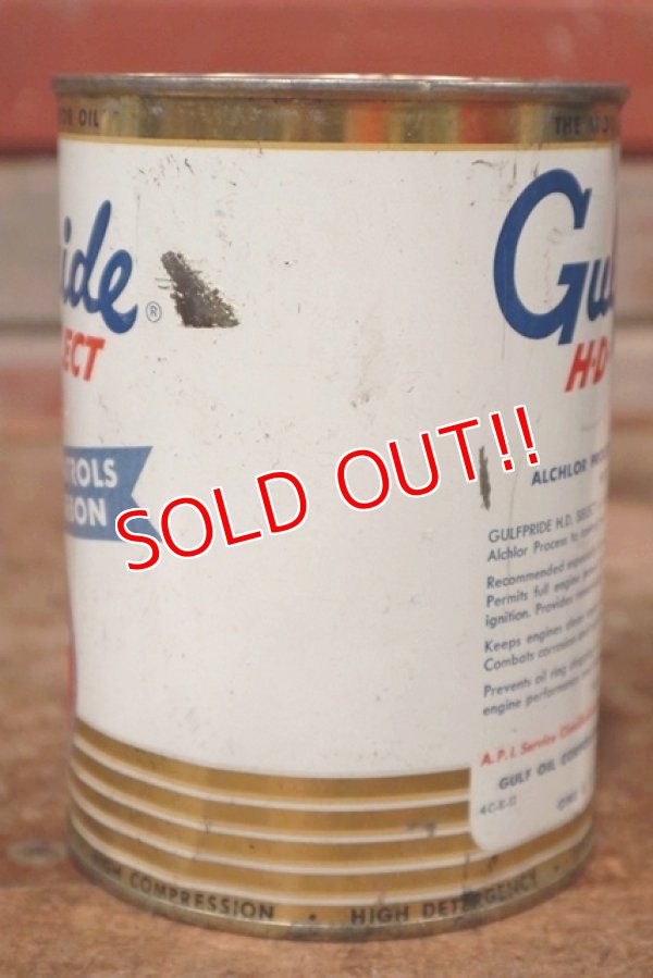 画像5: dp-200403-19 GULF / 1960's Gulfpride 1QT Motor Oil Can