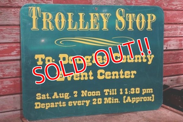 画像1: dp-200403-09 TROLLEY STOP SIGN