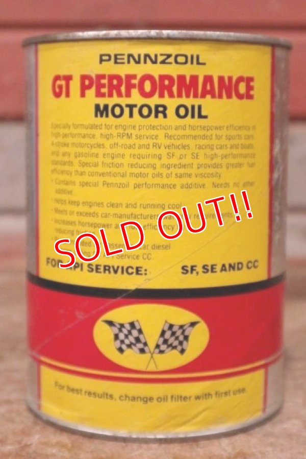 画像2: dp-200415-13 PENNZOIL / GT PERFORMANCE 1QT Motor Oil Can 