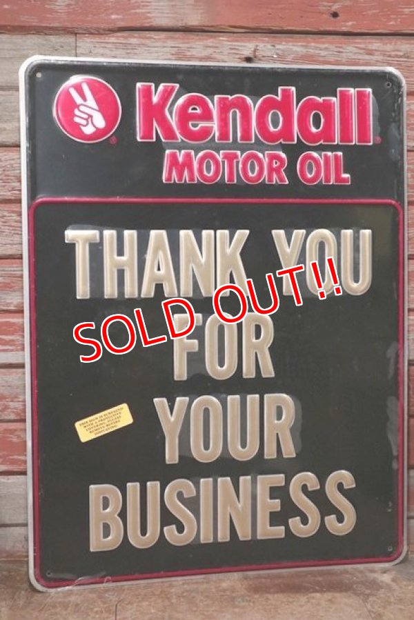 画像1: dp-200415-05 Kendall / 1980's "THANK YOU FOR YOUR BUSINESS" Sign