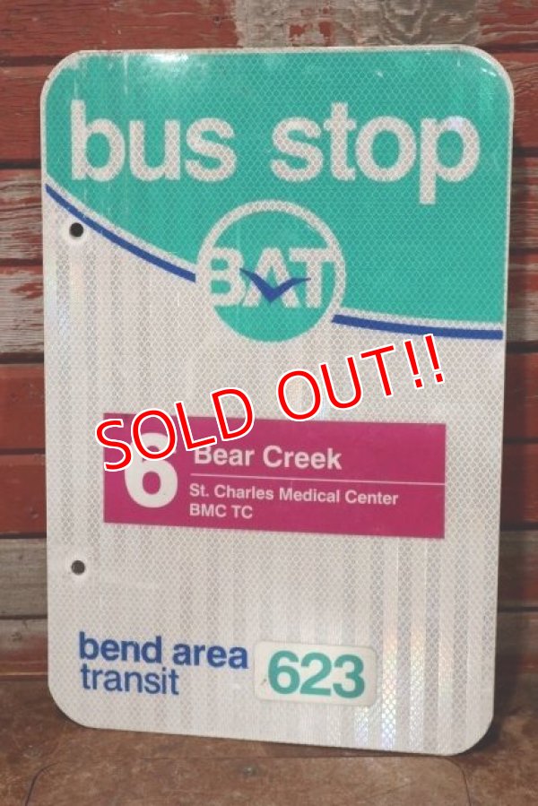 画像5: dp-200415-02 Road Sign "bend area transit bus stop"