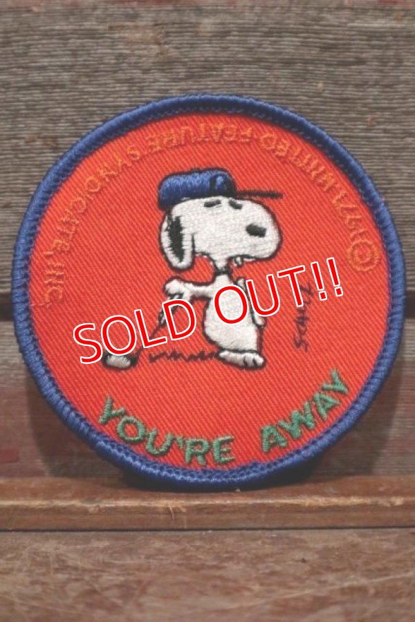 画像1: ct-200501-01 Snoopy / 1970's Patch "GOLF YOU'RE AWAY" 