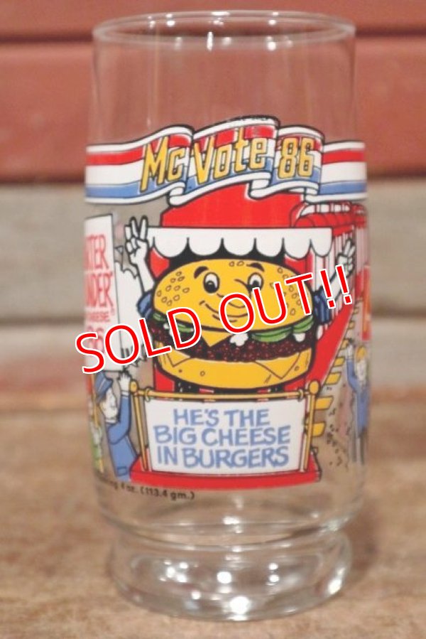 画像1: gs-200501-01 McDonald's / Mc Vote '86 “Quarter Pounder" Glass