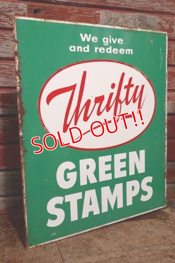 画像3: dp-200510-07 Thrifty Green Stamp / 1960's W-side Metal Sign