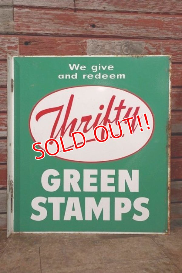 画像1: dp-200510-07 Thrifty Green Stamp / 1960's W-side Metal Sign