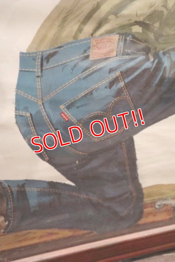 画像4: dp-200601-13 LEVI'S / 1960's "for rough going!" Poster Wall Hanger