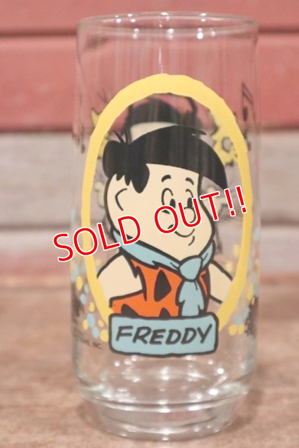 画像1: gs-200601-14 The Flintstones Kids / 1986 Pizza Hut "Freddy" Glass