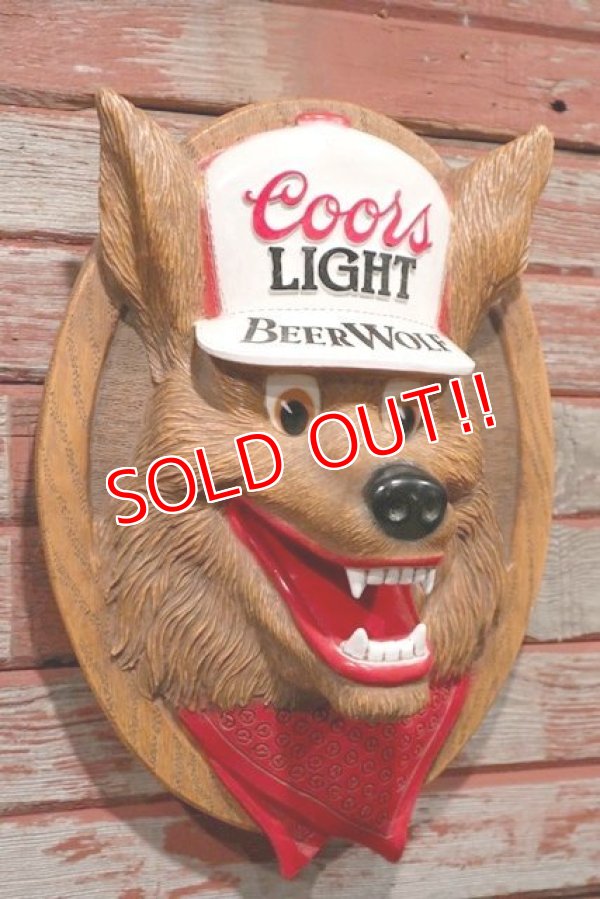 画像1: ct-200601-39 Coors Light Beer / 1970's Beer Wolf 3D Sign