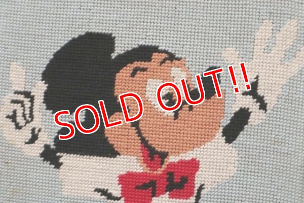 画像2: ct-200601-07 Mickey Mouse / 1970's-1980's Cross-stitch Wall Deco