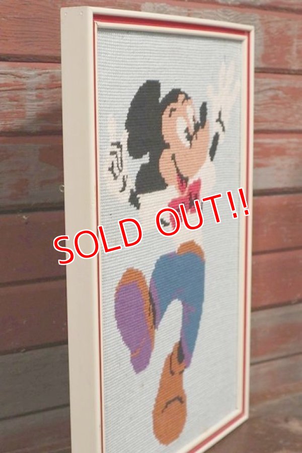 画像4: ct-200601-07 Mickey Mouse / 1970's-1980's Cross-stitch Wall Deco