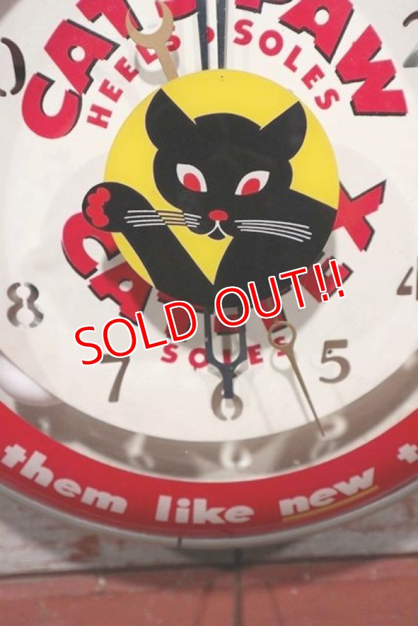 画像4: dp-200601-17 CAT'S PAW / 1940's-1950's Light-Up Wall Clock