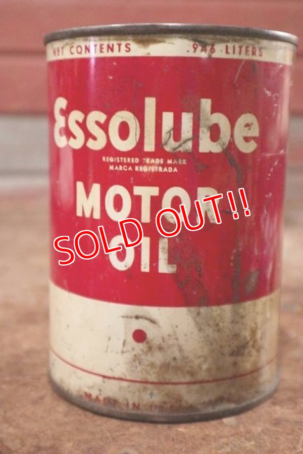 画像2: dp-200701-42 Esso / Essolube 1936 1QT Motor Oil Can