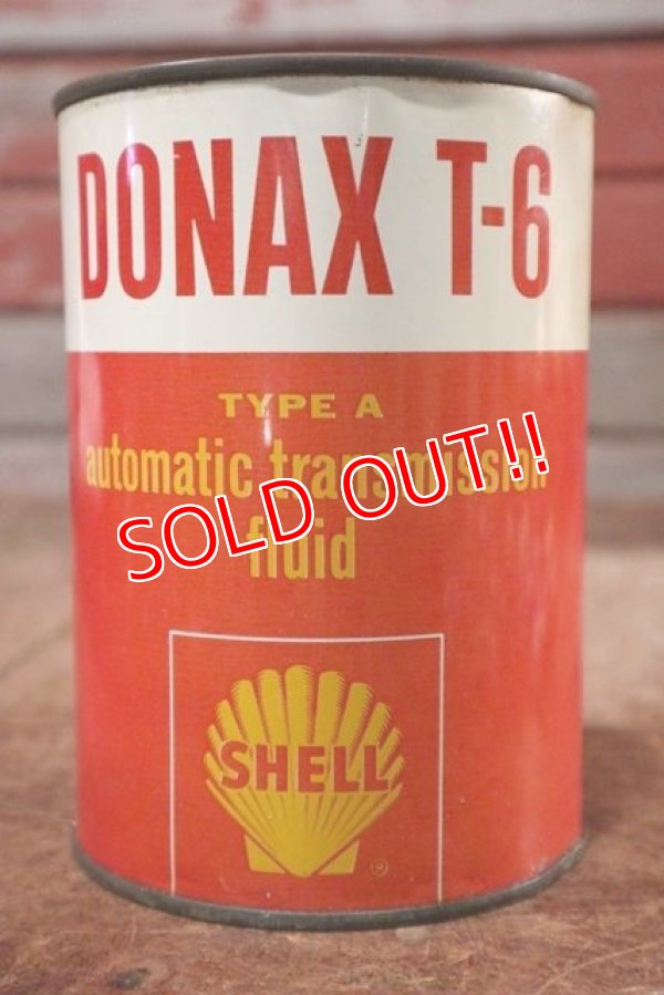 画像1: dp-200701-42 SHELL / DONAX T-6 1961 1QT Motor Oil Can