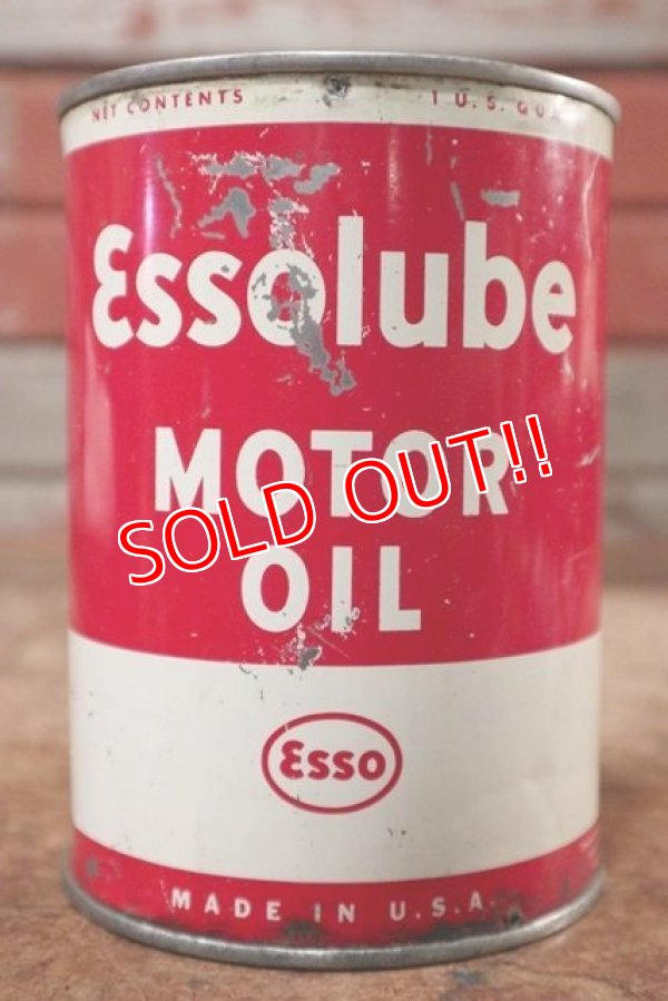 画像2: dp-200701-43 Esso / Essolube 1947 1QT Motor Oil Can