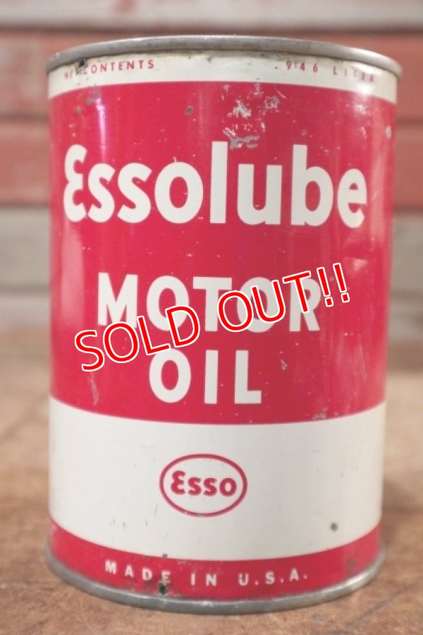 画像1: dp-200701-43 Esso / Essolube 1947 1QT Motor Oil Can