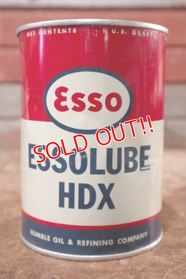 画像1: dp-200701-47 Esso / ESSOLUBE HDX 1961 1QT Motor Oil Can