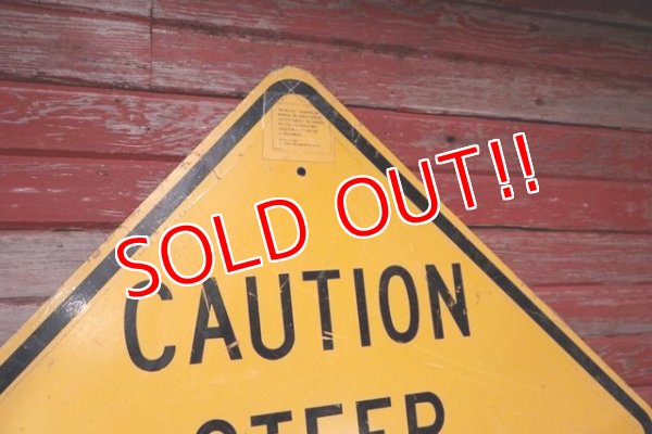 画像2: dp-200701-16 Road sign "Caution Steep Narrow Road Road"