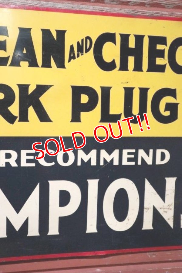 画像4: dp-200801-09 CHAMPION SPARK PLUGS / 1930's Metal Sign