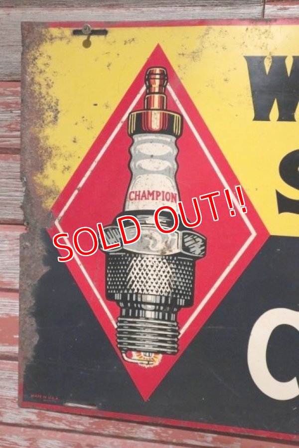 画像2: dp-200801-09 CHAMPION SPARK PLUGS / 1930's Metal Sign