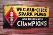画像1: dp-200801-09 CHAMPION SPARK PLUGS / 1930's Metal Sign
