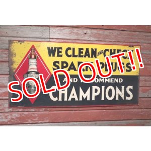 画像: dp-200801-09 CHAMPION SPARK PLUGS / 1930's Metal Sign