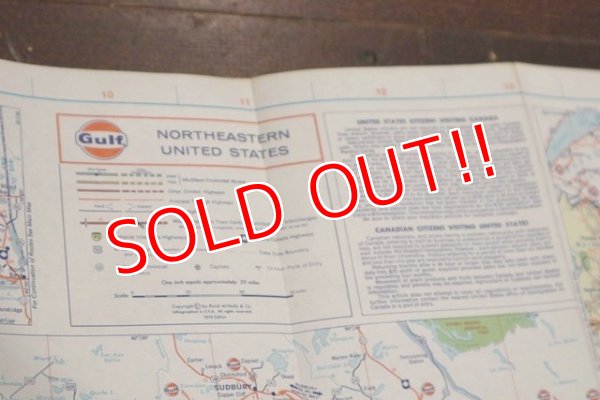 画像7: dp-200801-15 Gulf / 1974 Tourguide Map "Eastern United States"