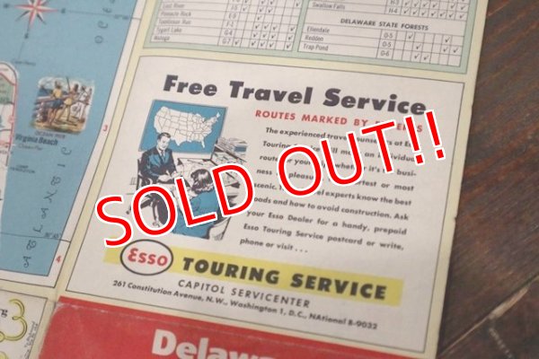 画像8: dp-200801-16 Esso / 1953 Road Map "Delaware,Maryland,Virginia,West Virginia"