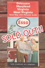 画像: dp-200801-16 Esso / 1953 Road Map "Delaware,Maryland,Virginia,West Virginia"