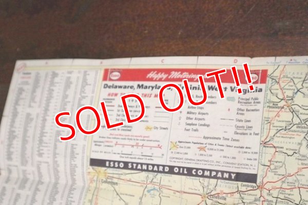 画像5: dp-200801-16 Esso / 1953 Road Map "Delaware,Maryland,Virginia,West Virginia"