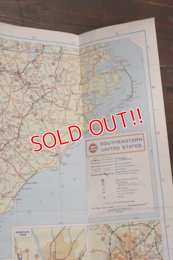 画像5: dp-200801-15 Gulf / 1974 Tourguide Map "Eastern United States"