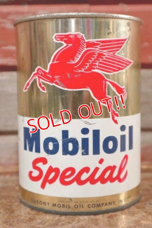 画像2: dp-200801-30 Mobiloil Special / 1950's〜One U.S.Quart Oil Can
