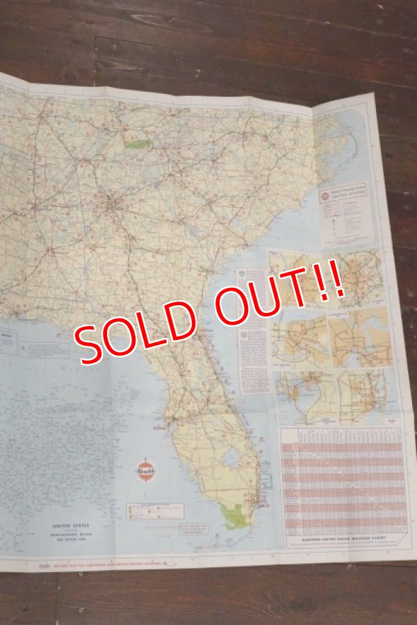画像3: dp-200801-15 Gulf / 1974 Tourguide Map "Eastern United States"